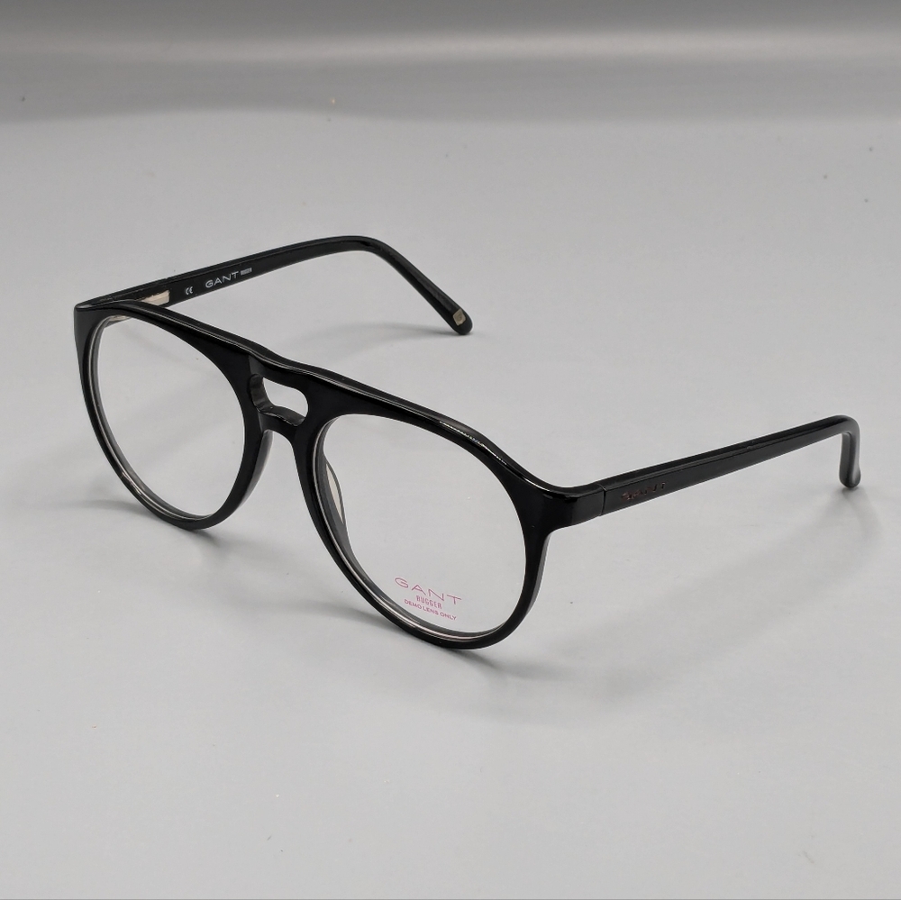 GANT RUGGER Mens Demo Aviator GR NELSON Eyeglasses Black Frames 53 17 135 Logo